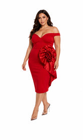 Rose Under Pressure Red Dress | Curvy Fashun