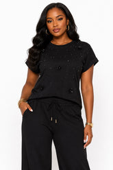 She's the Spark Top | Black