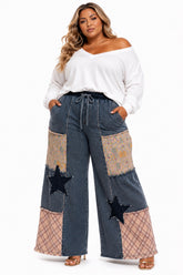Star of the Show Patchwork Pants | Curvy Fashun