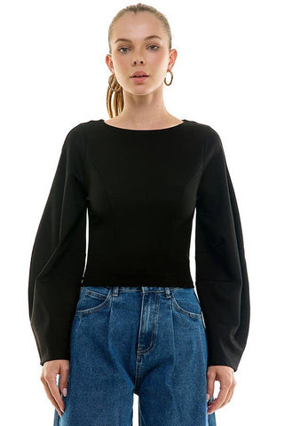 Barrel Slv Knit Top