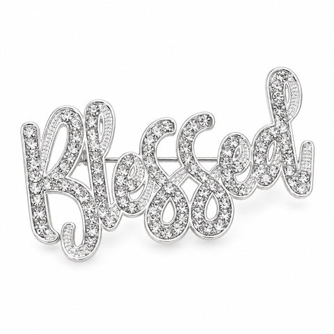 Blessed Rhinestone Brooch