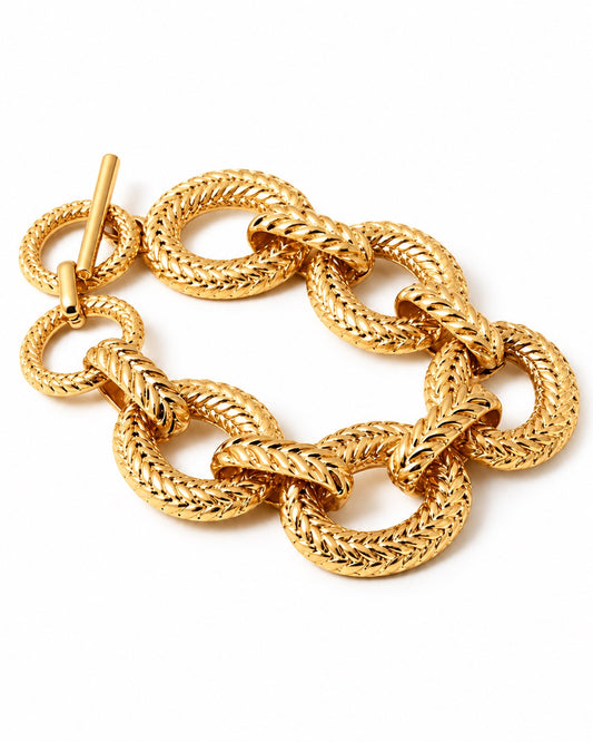 Golden O Statement Bracelet