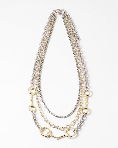 Mixed Metal Equestrian Necklace
