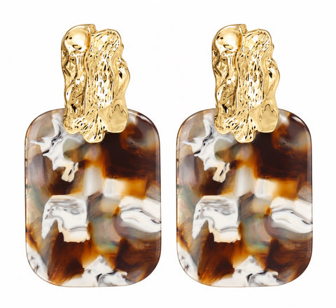 Marble Luxe Statement Earrings