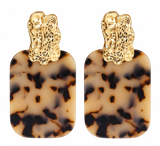 Tortoise Luxe Statement Earrings