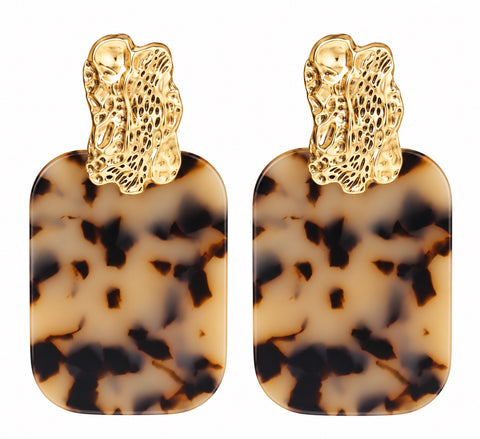 Tortoise Luxe Statement Earrings