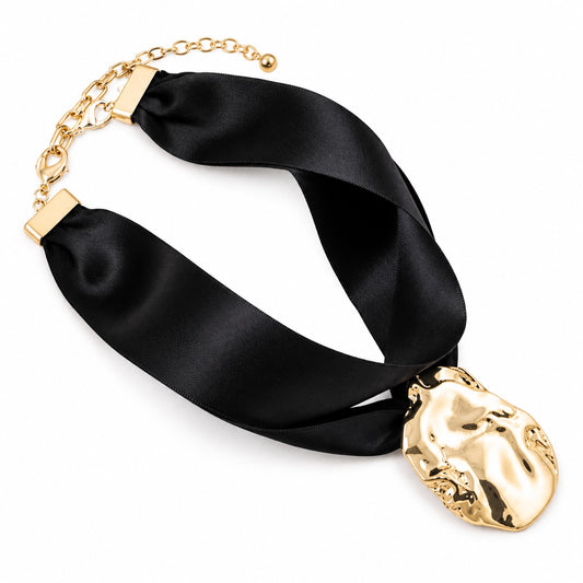 Satin & Gold Necklace