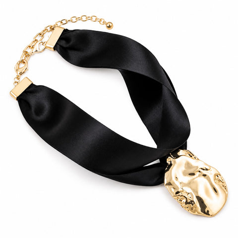 Satin & Gold Necklace