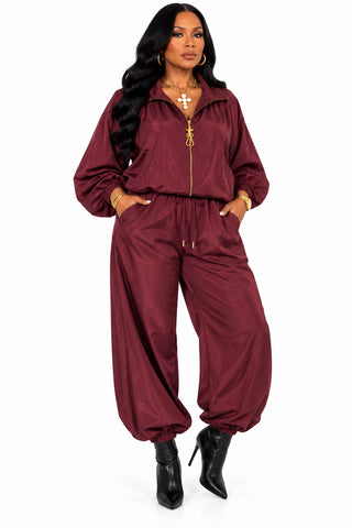 Berry Rich Satin Set