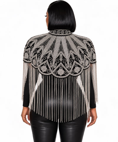 Dripping in Fashun Beaded Cape