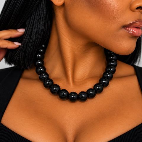 Chunky Marble Toggle Necklace