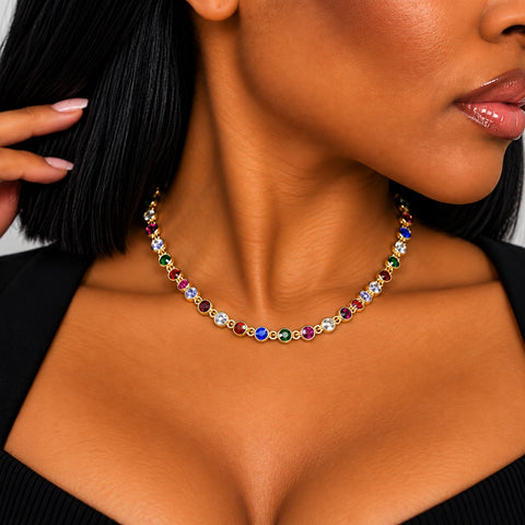 Color Me FASHUN Rhinestone Necklace