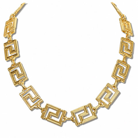 Golden Maze Statement Necklace