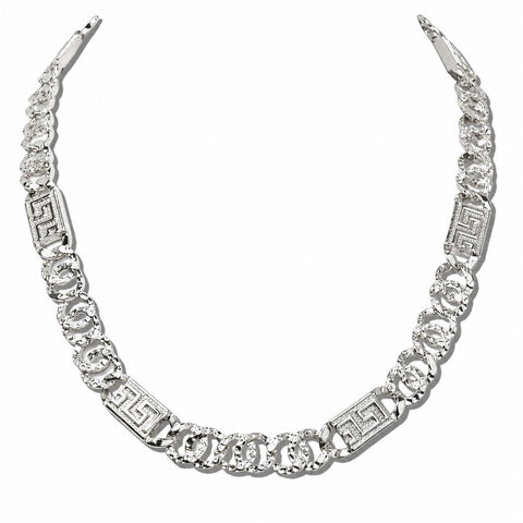 Silver Key Statement Necklace