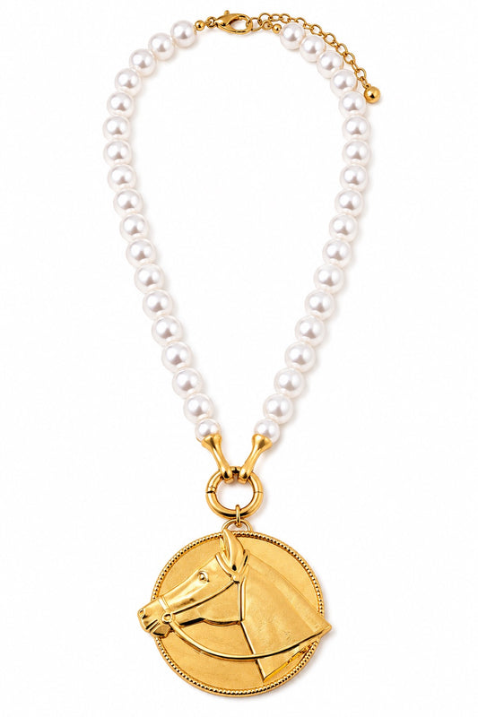 Pearls & Ponies Statement Necklace