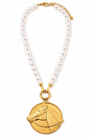 Pearls & Ponies Statement Necklace