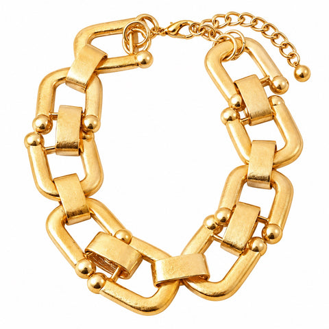 Linked in Gold Statement Necklace