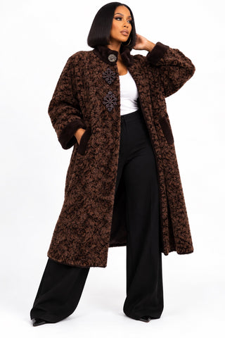 Brown Sugar Luxe Statement Coat