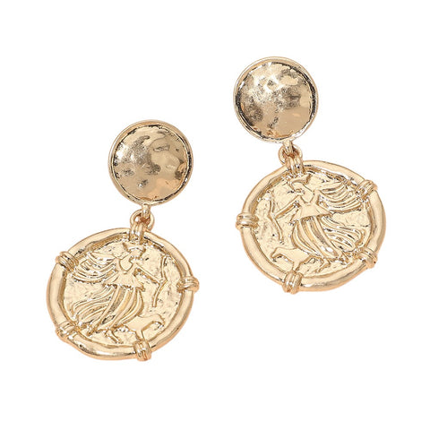 Coined Post Earrings