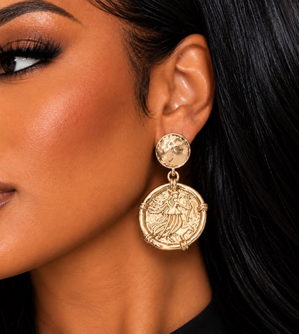 Coined Post Earrings