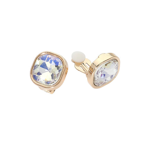 Crystal Clear Clip-On Earrings