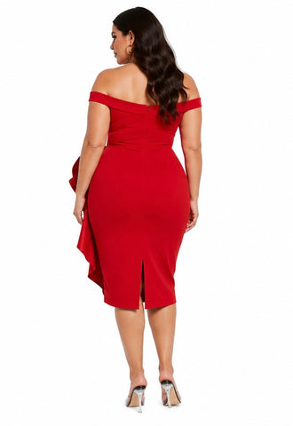Rose Under Pressure Red Dress | Curvy Fashun