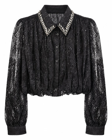 She's All That Jeweled Lace Top