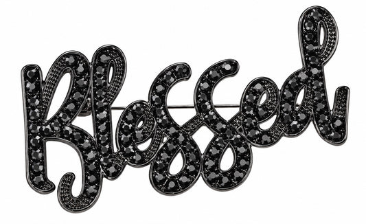 Blessed Rhinestone Brooch