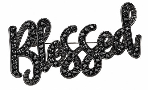 Blessed Rhinestone Brooch
