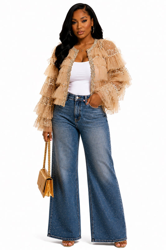 Ruffles Sheer Jacket