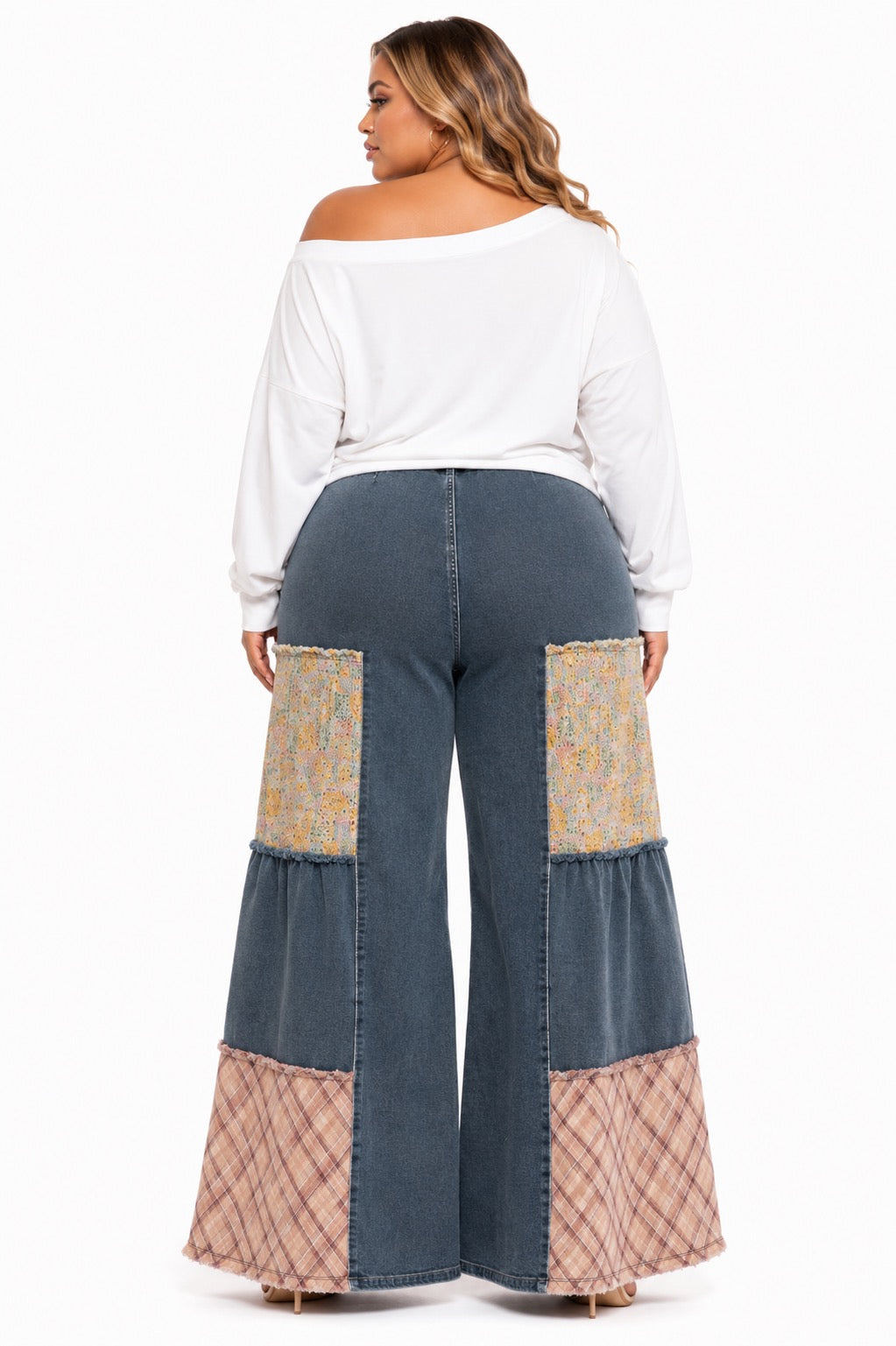 Star of the Show Patchwork Pants | Curvy Feen