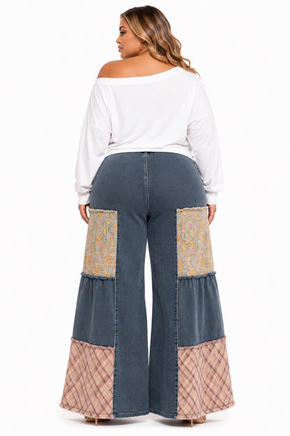 Star of the Show Patchwork Pants | Curvy Feen