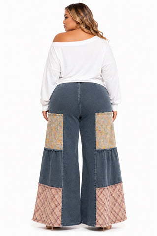 Star of the Show Patchwork Pants | Curvy Fashun