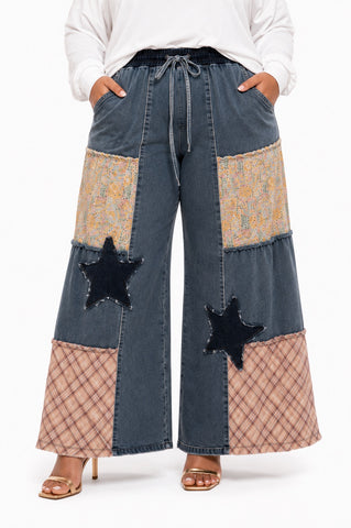 Star of the Show Patchwork Pants | Curvy Fashun