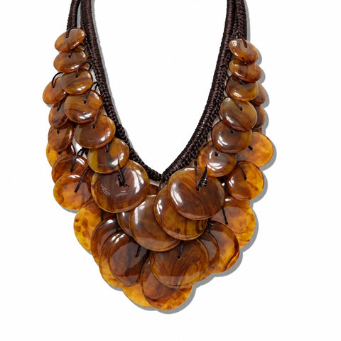 Tortoise Drama Statement Necklace