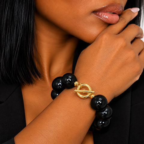 Chunky Marbled Toggle Bracelet