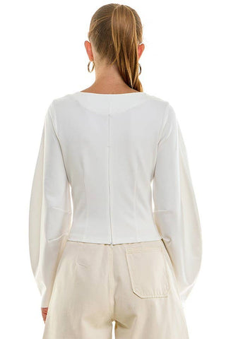 Barrel Slv Knit Top