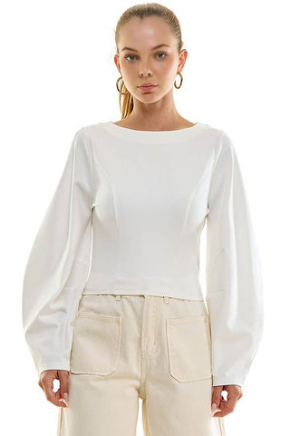 Barrel Slv Knit Top