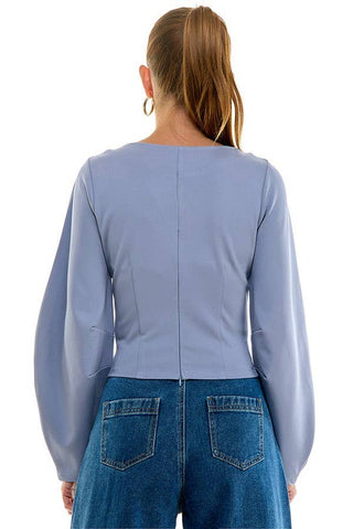 Barrel Slv Knit Top