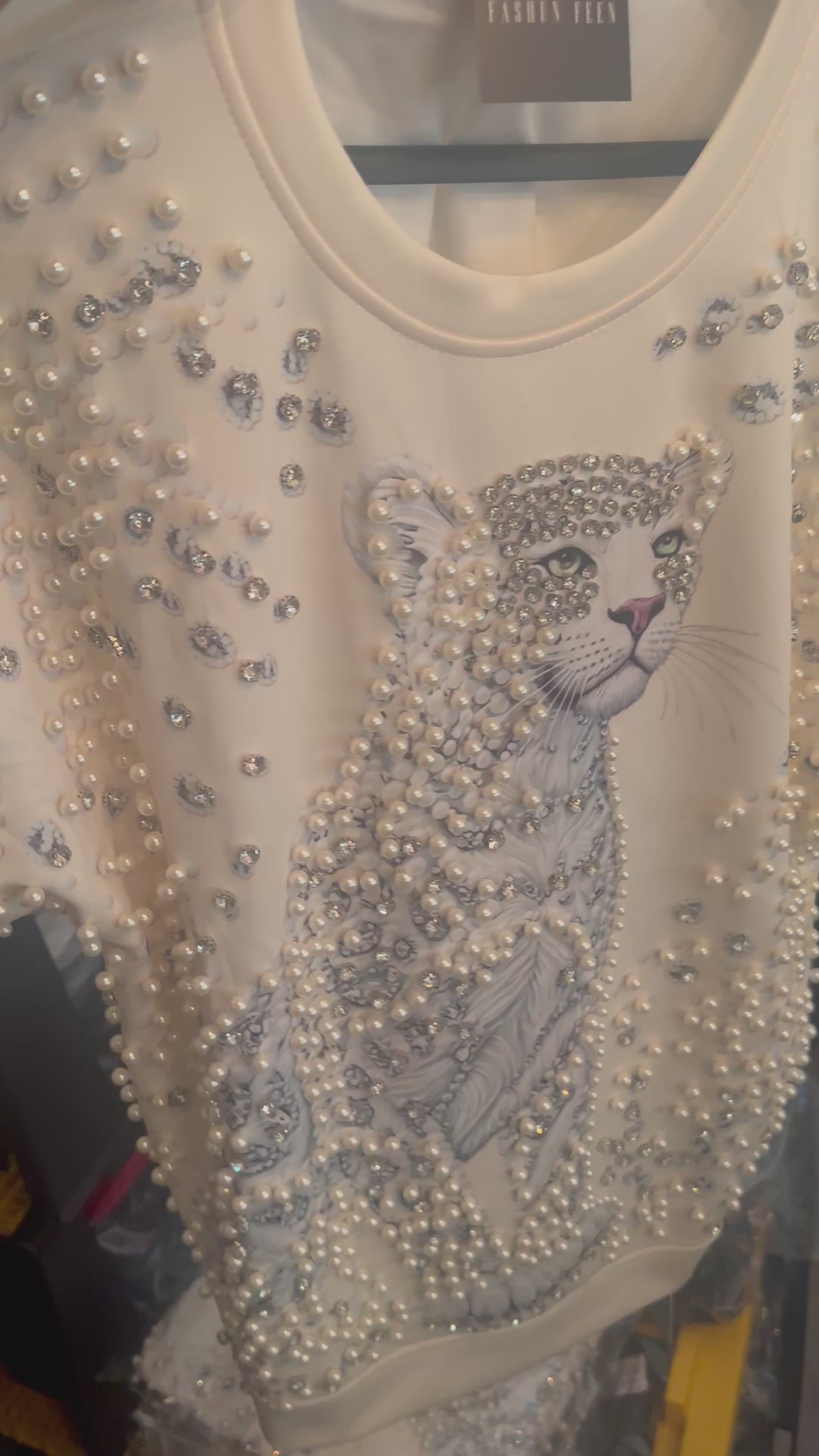 Pearls of the Wild Embellished Top